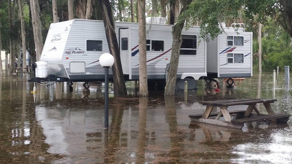 Should You Stay in Your RV During a Storm? 3 RV evacuating ahead of storm