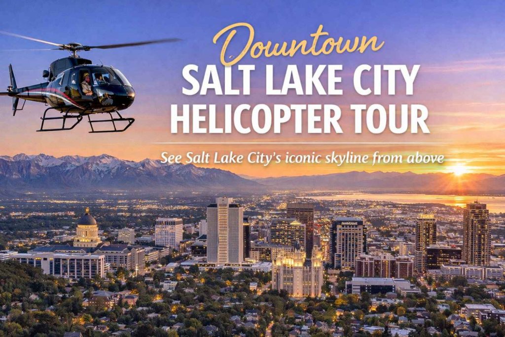 Best Helicopter Tours in Utah 3 Downtown Salt Lake City Helicopter Tour