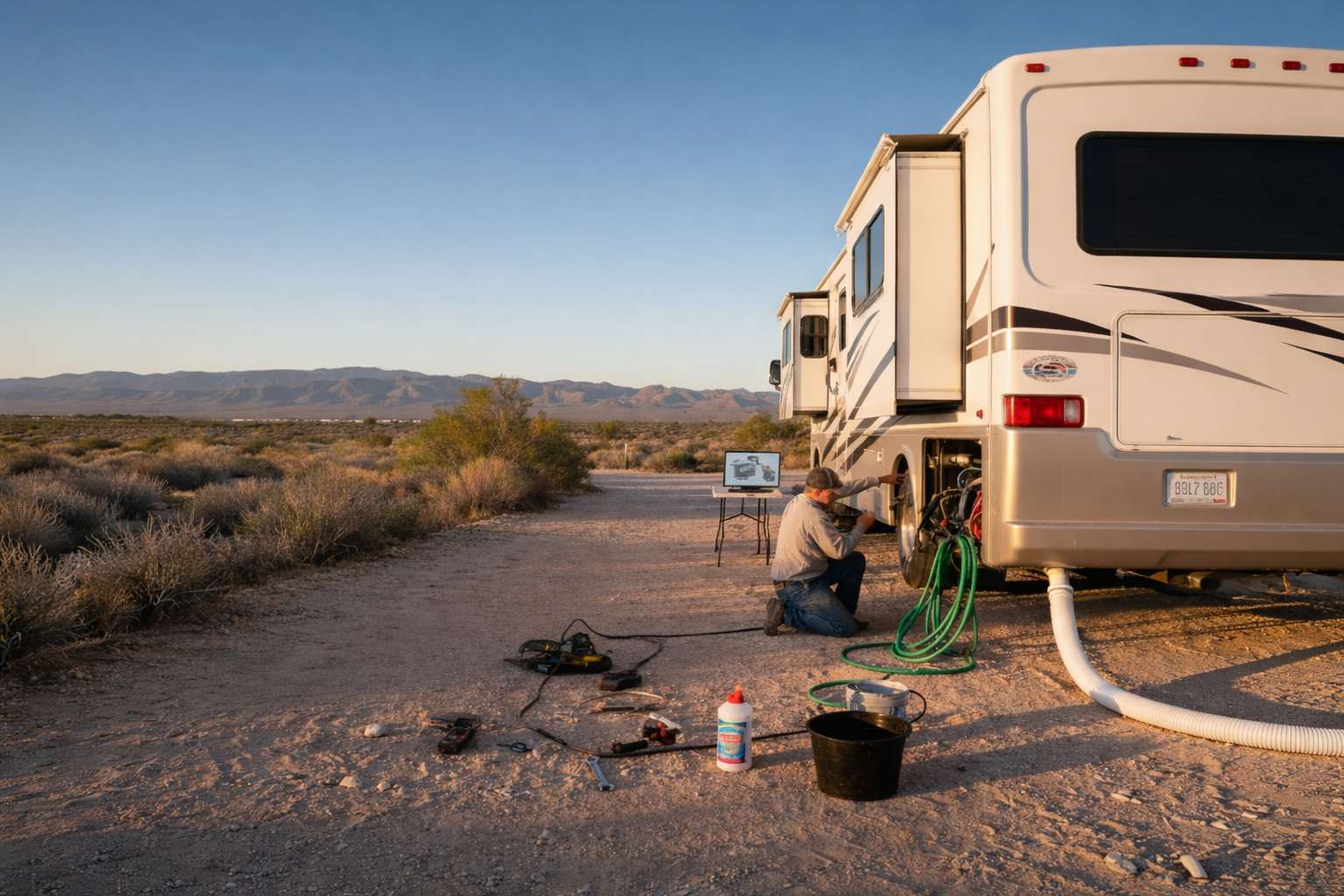 person performing maintenance or repair work