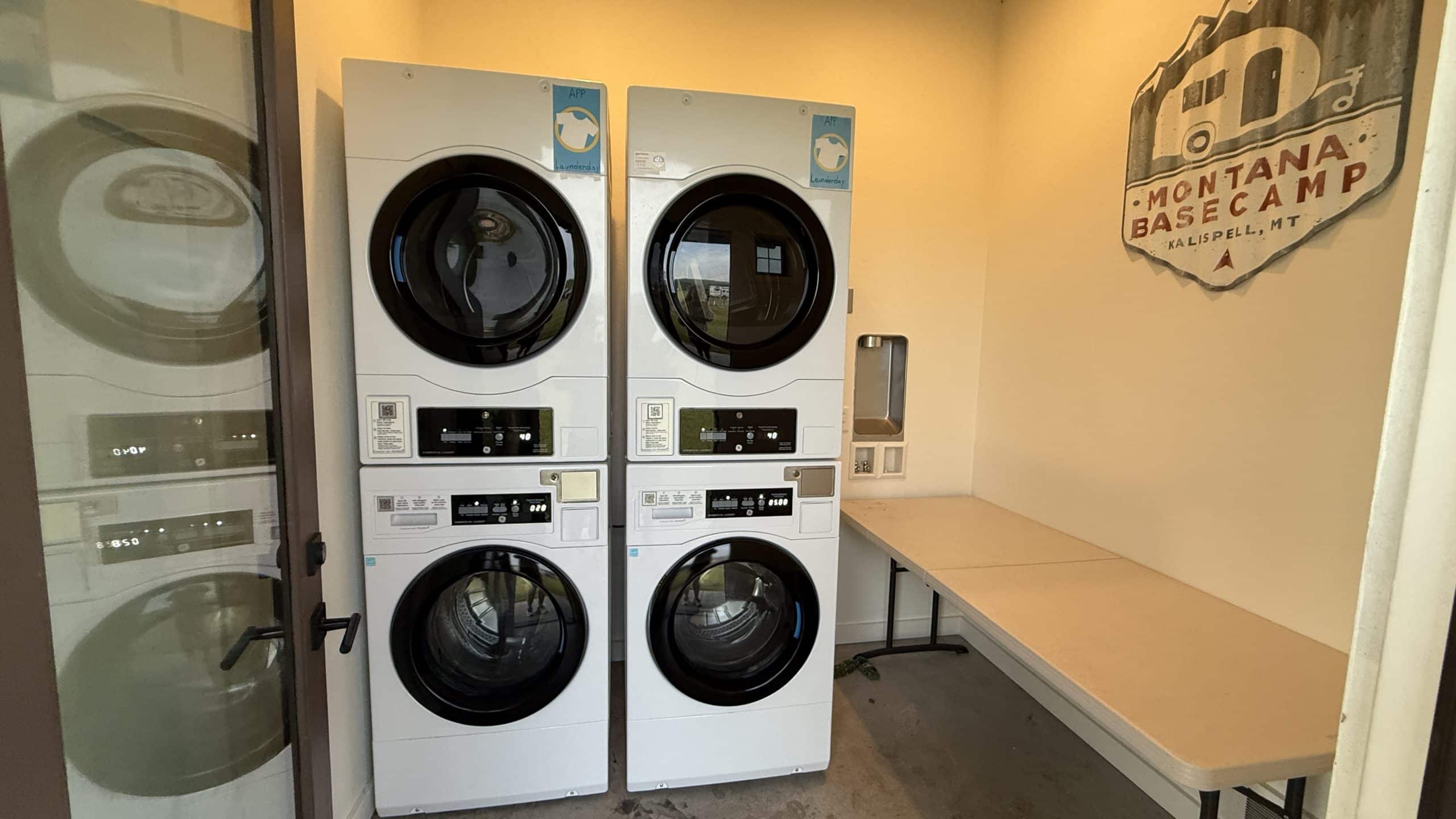 Montana Basecamp RV Resort Review 4 Clean modern laundry facilities with washers and dryers at Montana Basecamp RV Resort