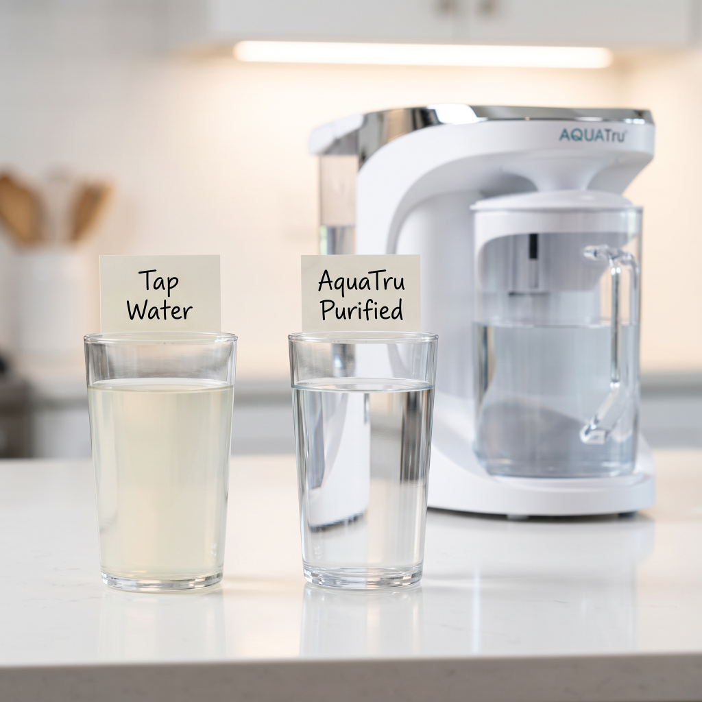 AquaTru Carafe Review from a daily user 3 aquatru before and after clarity static 1 1