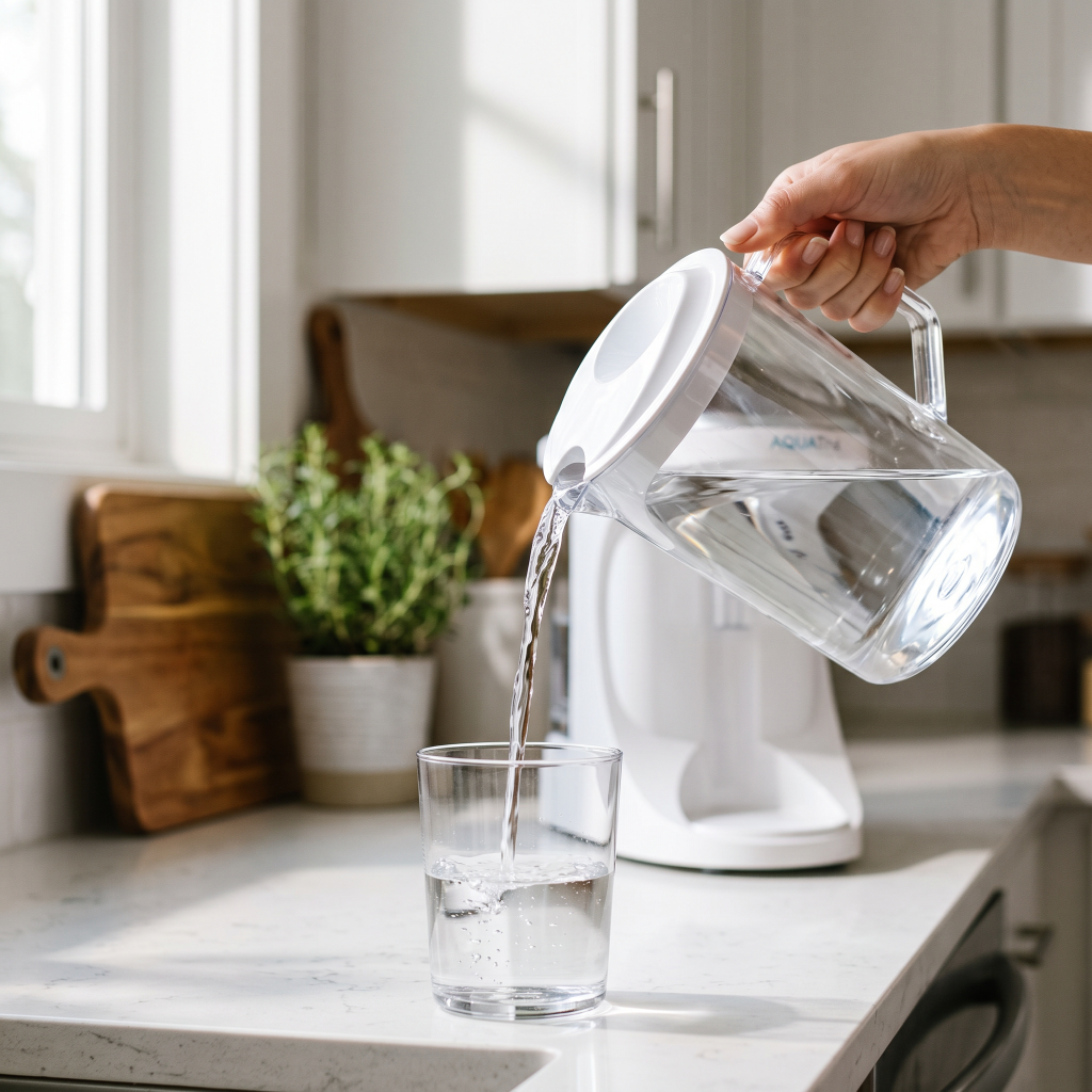 AquaTru Carafe Review from a daily user 2 aquatru pouring a glass static 1 1 1